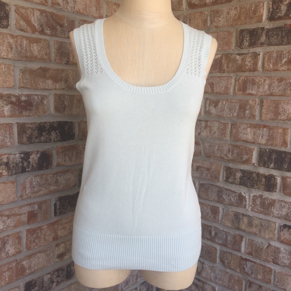 The Limited Sleeveless Knit Top Sky Blue M